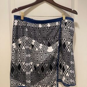 Bar III Black and White Geometric Skirt